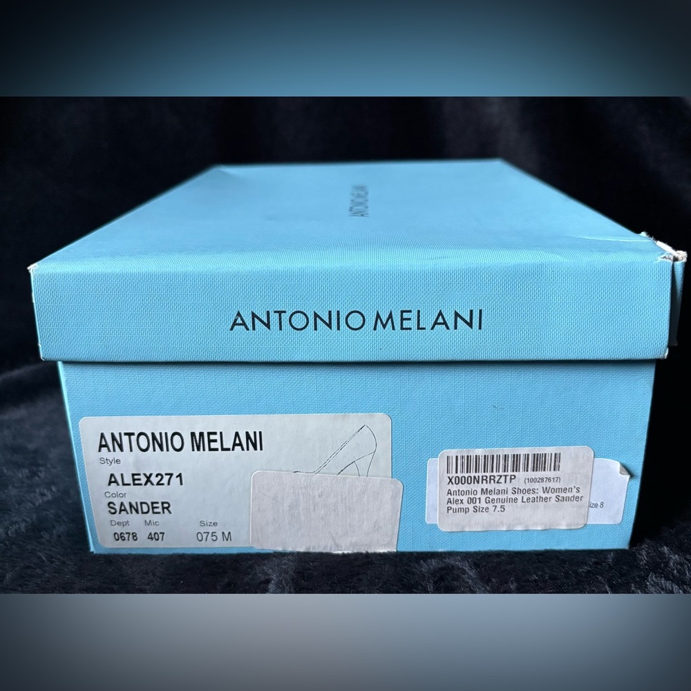 ANTONIO MELANI Alex Pumps Size 7.5 Sander Nude Beige Leather Heels NIB - Picture 7 of 8